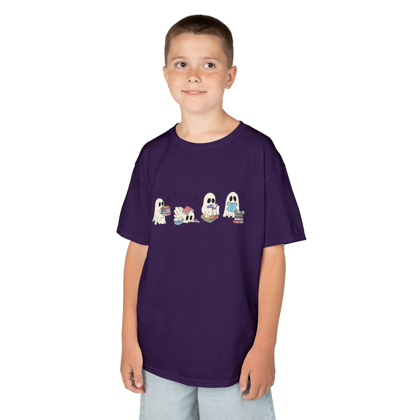 Kids Tee - Reading Ghost Fun & Playful Cotton Shirt for Boys & Girls, Kids' Gift, Birthday, Everyday Wear, Cute Animal Design