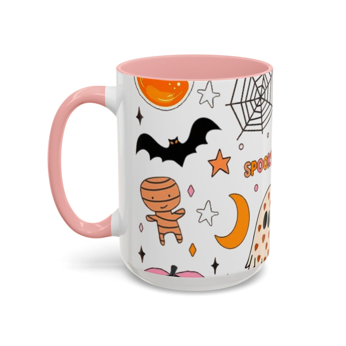 Halloween Accent Coffee Mug - Spooky Cute Designs, Perfect for Fall Décor, Pumpkin, Trick-or-Treat, Autumn Gift, Kids & Adults
