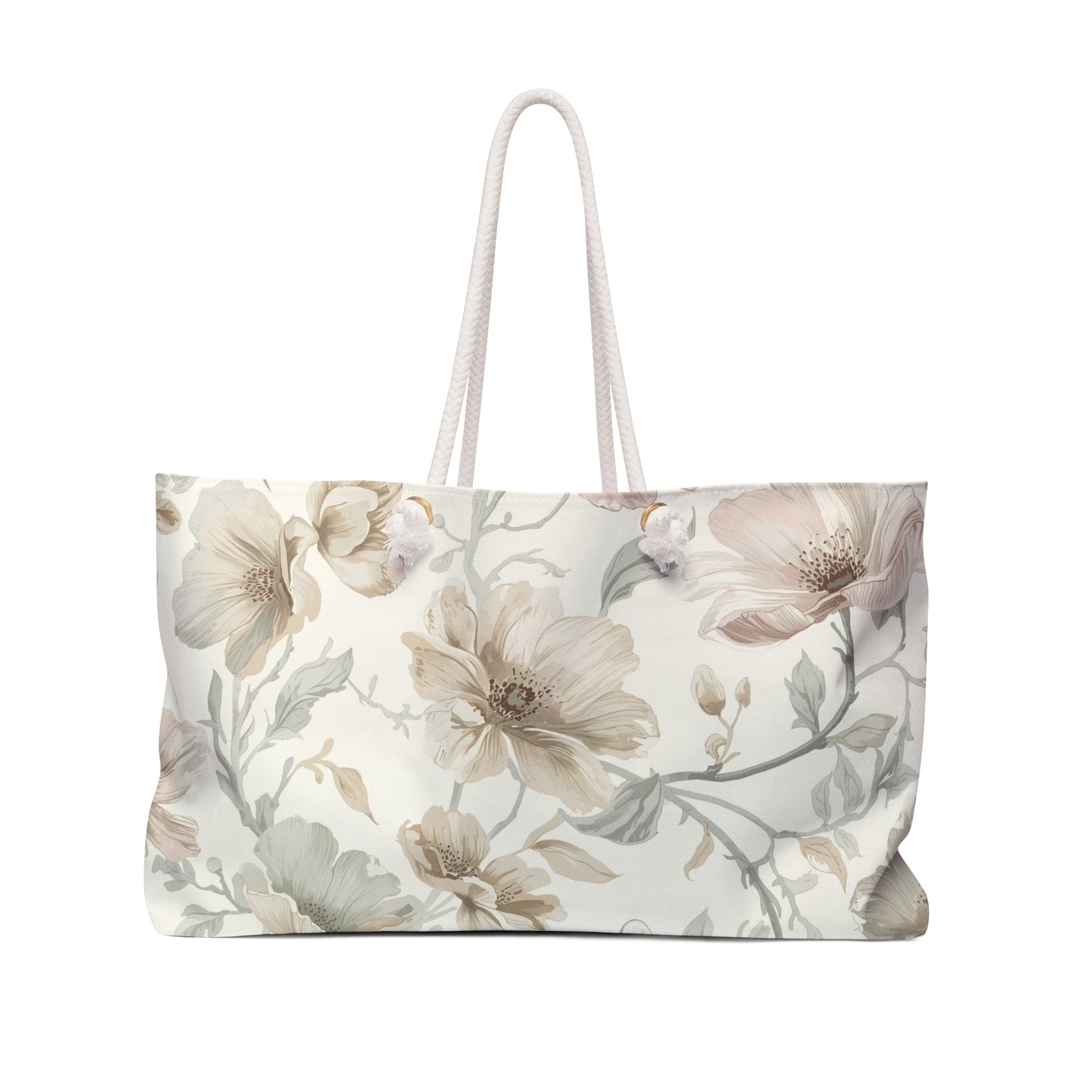 Chic Floral Weekender Bag for Travel, Tote for Beach, Getaway, Gym, Mother’s Day, Floral Design, Weekend Escape