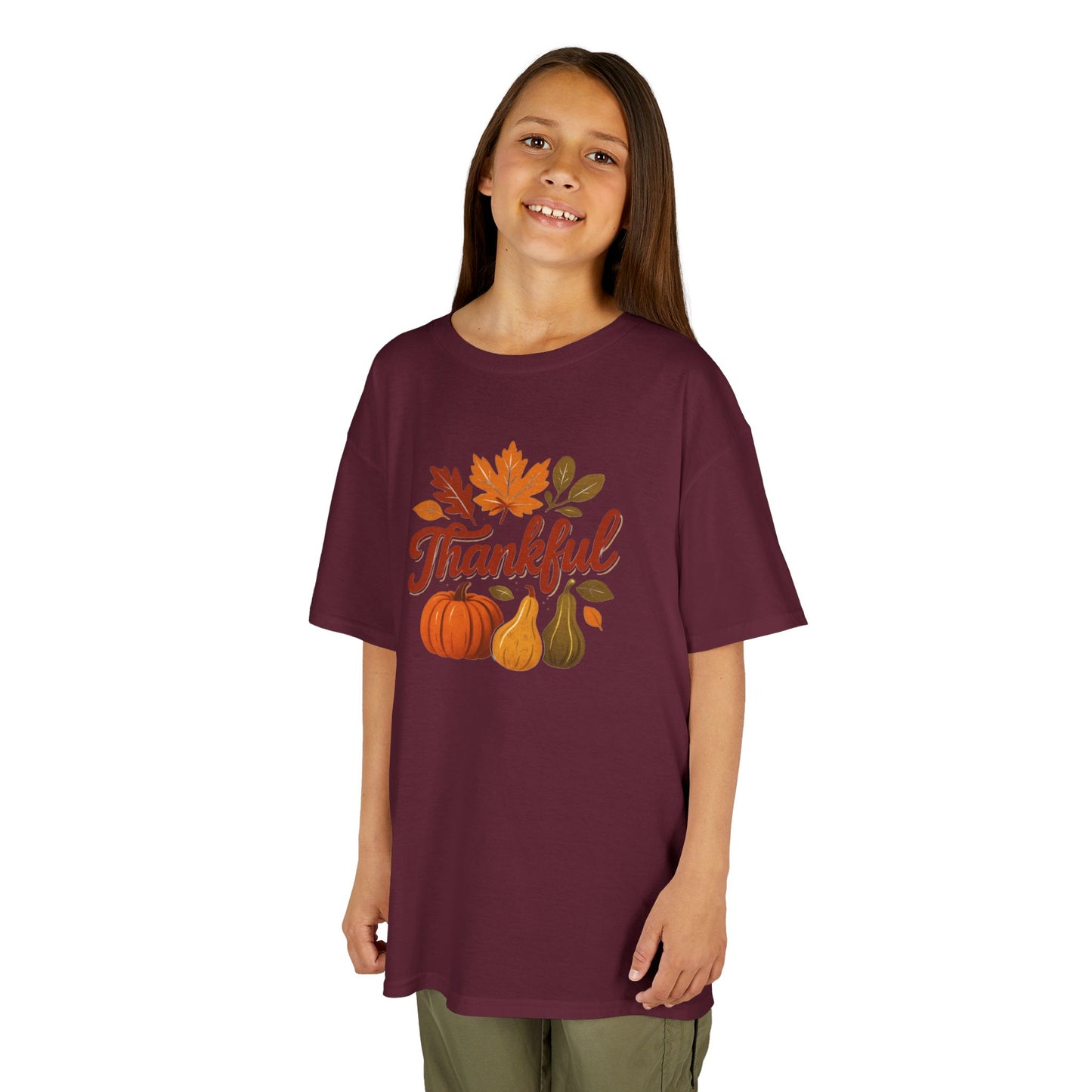 Thankful Kids Tee for Fall Celebrations, Autumn T-Shirt, Thanksgiving Apparel, Seasonal Kidswear, Family Gatherings Clothing