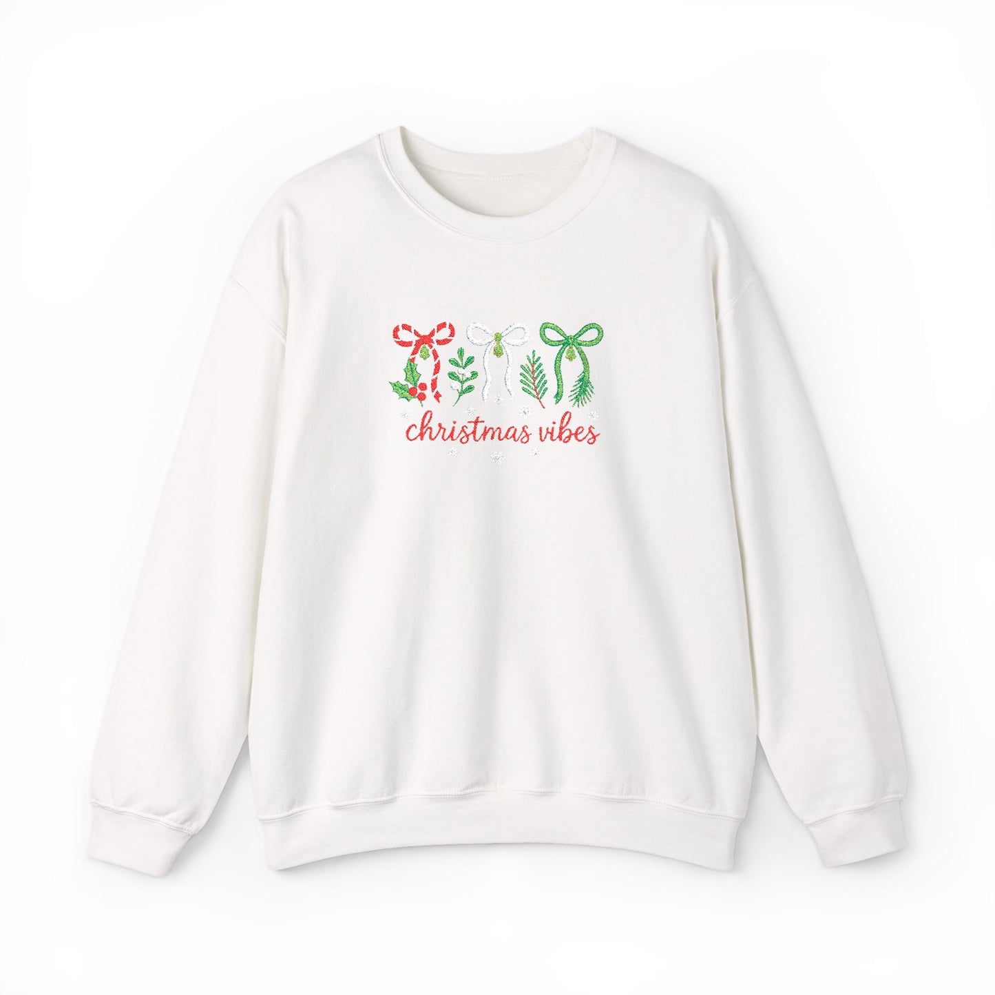 Embroidered Christmas Vibes Sweatshirt