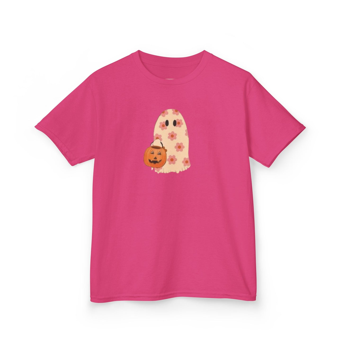 Halloween Kids Tee, Cute Ghost and Pumpkin, Kids Halloween Shirt, Fun Fall Apparel, Trick or Treat Tee, Kids Costume Top
