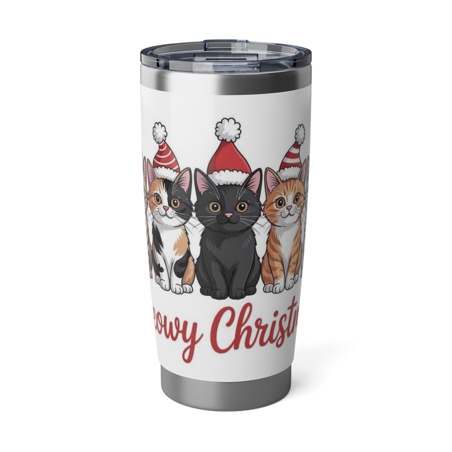 Christmas Cats Tumbler | Cute Cat Travel Mug, Holiday Gift, Pet Lover Cup, Personalized Christmas Mug, Winter Drinkware