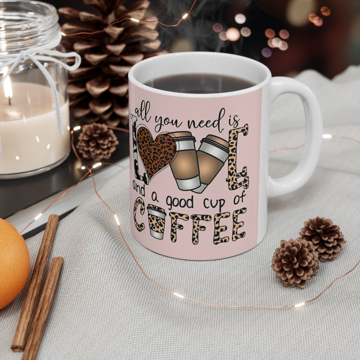 Love & Coffee Ceramic Mug