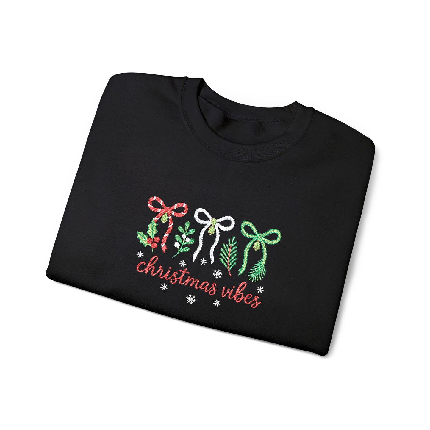 Embroidered Christmas Vibes Sweatshirt
