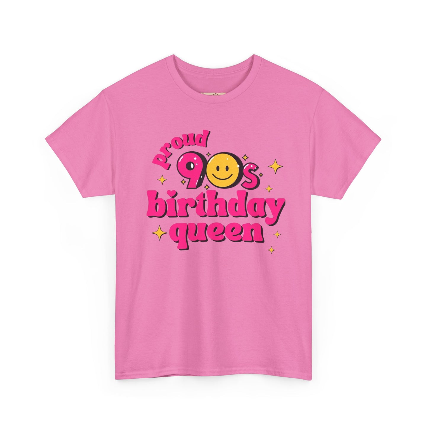 Proud 90s Birthday Queen Tee, Retro T-Shirt, 90s Nostalgia Gift, Unisex Cotton Tee, Birthday Celebration Shirt, Vintage Style Top