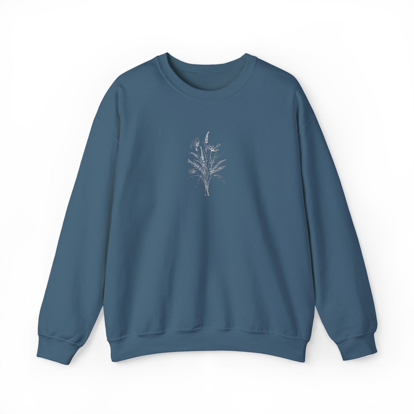 Cozy Embroidered Wildflower Bouquet  Crewneck Sweatshirt, Soft Sweatshirt, Fall Apparel, Gift for Nature Lovers, Casual Wear, Eco-Friendly Fashion