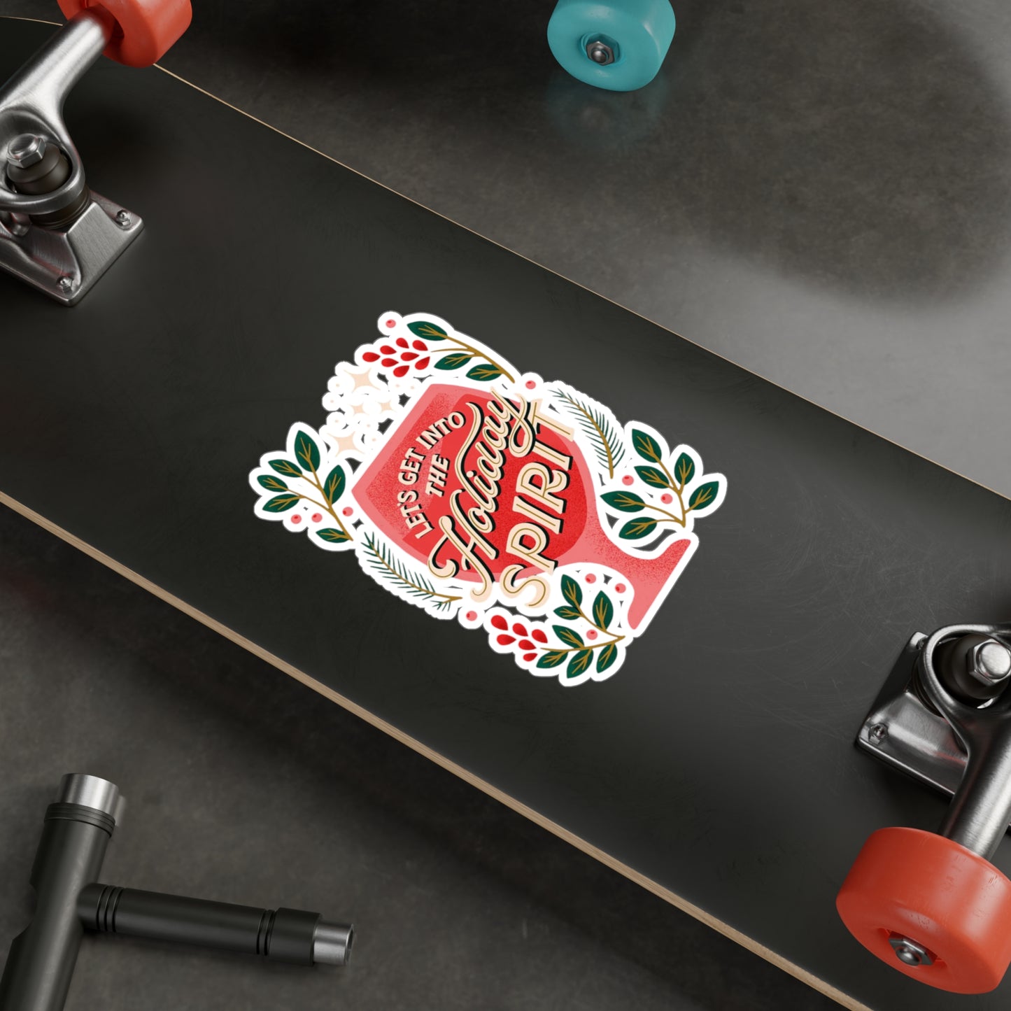 Holiday Spirit Vinyl Decals, Festive Stickers for Home Decor, Christmas Gift Accessories, Seasonal Decor, Party Supplies