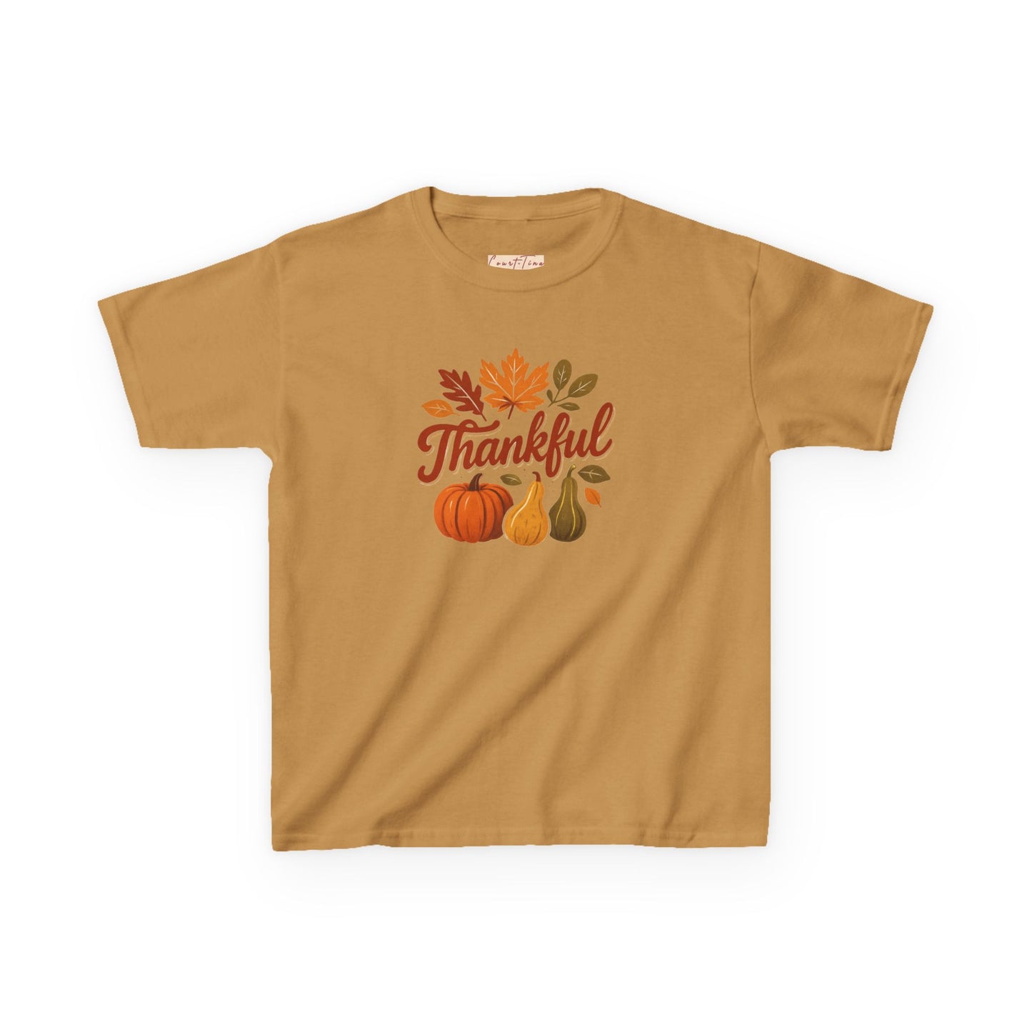 Thankful Kids Tee for Fall Celebrations, Autumn T-Shirt, Thanksgiving Apparel, Seasonal Kidswear, Family Gatherings Clothing