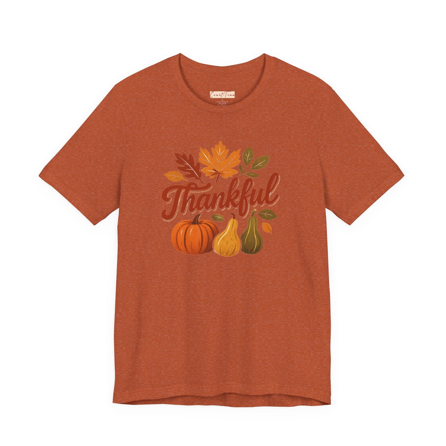 Fall Harvest Thankful Tee, Autumn Shirt, Thanksgiving Gift, Cozy Casual Wear, Unisex Fall Tee, Seasonal Apparel