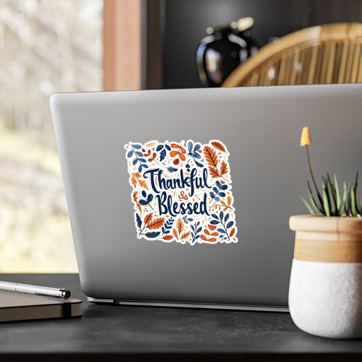 Thankful & Blessed Kiss-Cut Vinyl Decals