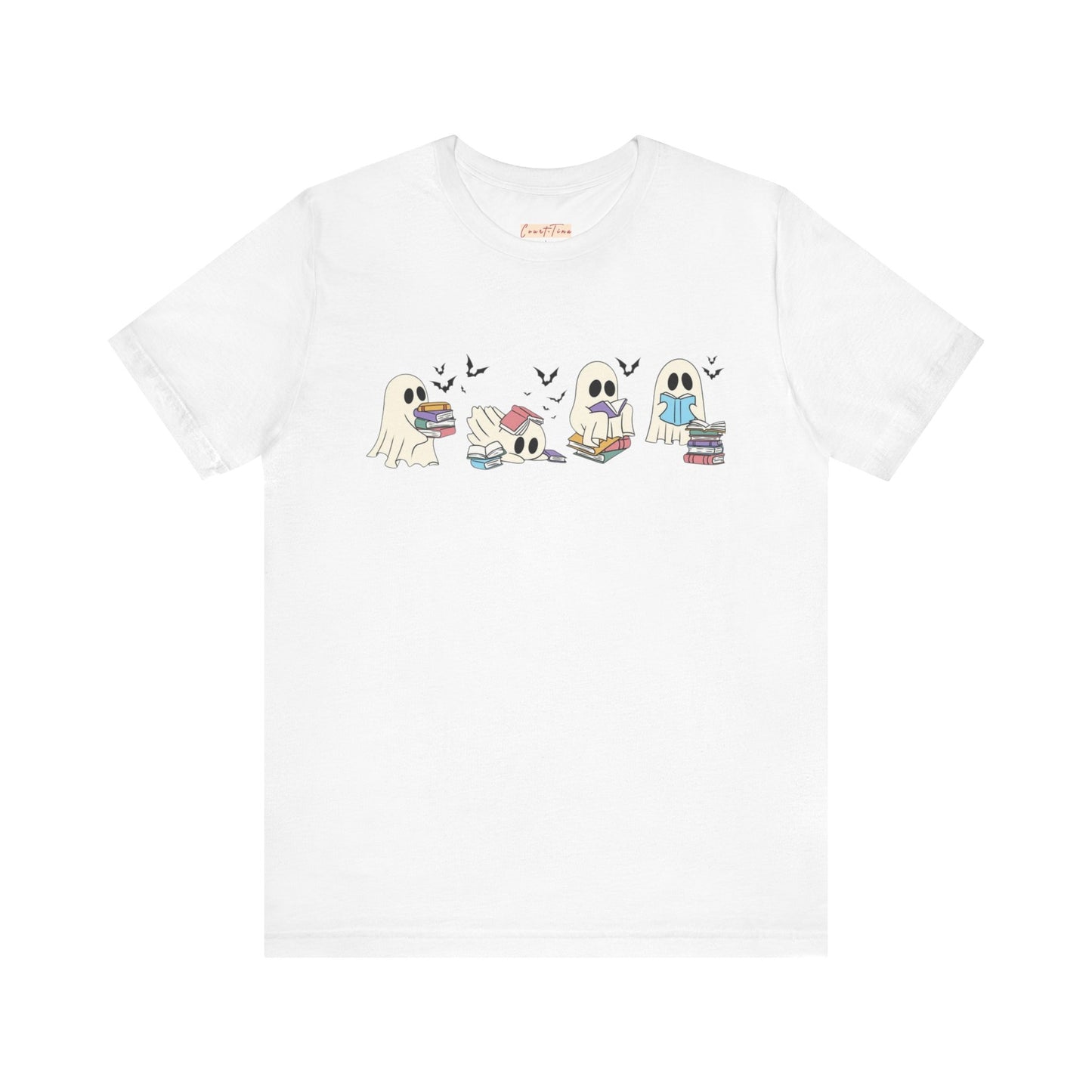 Ghostly Reading Tee - Cute Unisex Tee, Perfect for Book Lovers, Halloween, Casual Wear, Gifts for Readers, Cozy Style