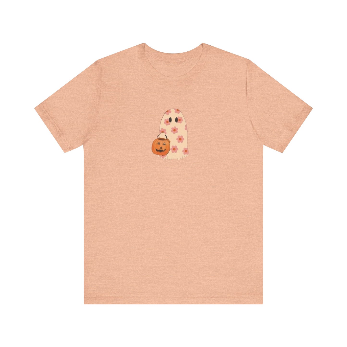 Halloween Ghost Tee, Cute Halloween Shirt, Pumpkin T-Shirt, Unisex Casual Wear, Spooky Season Apparel, Comfortable  Tee