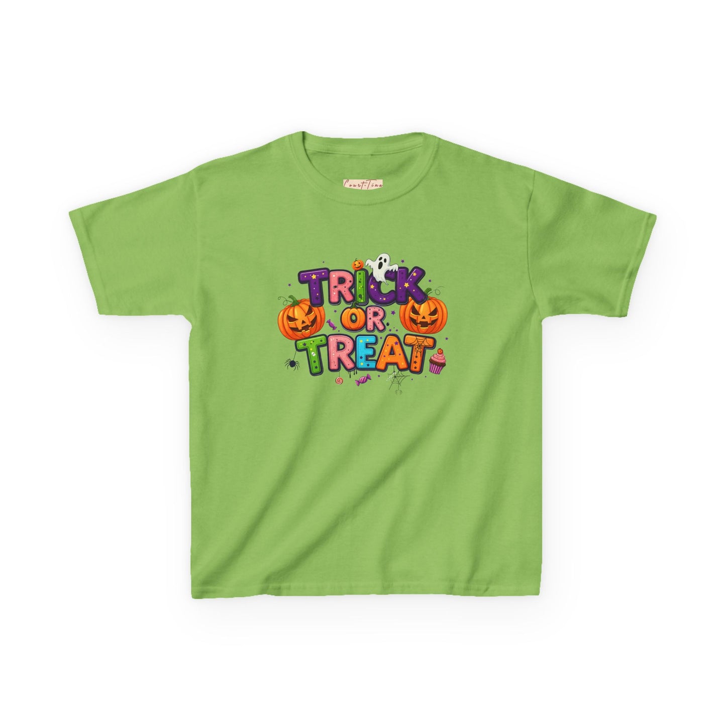 Kids Halloween Tee - Trick or Treat T-Shirt, Perfect for Halloween Parties, Costume, Pumpkin Designs, Fun Kids Apparel