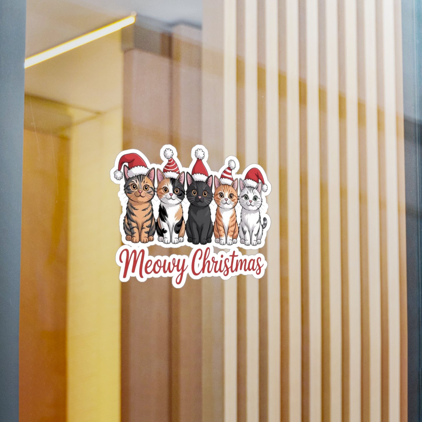 Christmas Cat Vinyl Decal