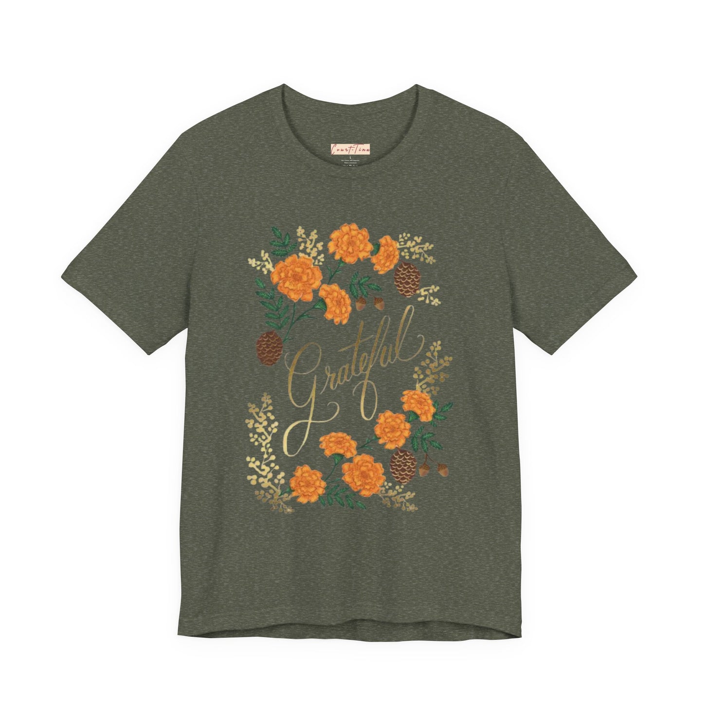 Grateful Floral Short Sleeve Tee