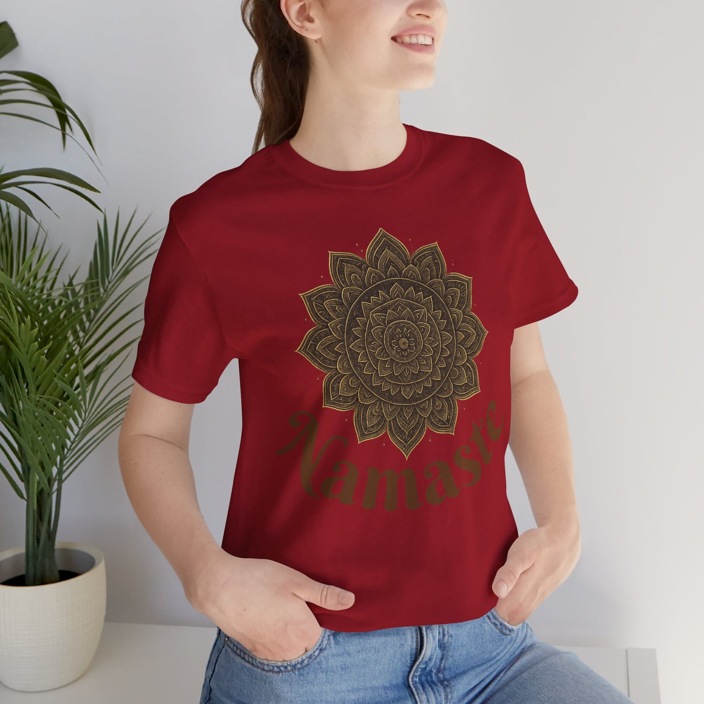 Bohemian Mandala Unisex Jersey Tee - Casual Wear, Graphic T-Shirt, Gift for Yoga Lovers, Spiritual Apparel, Everyday Comfort