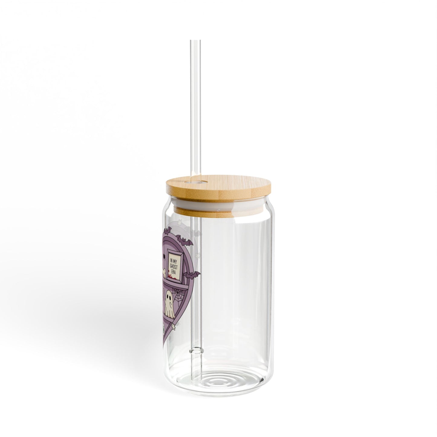 Spooky Book Case Sipper Glass, 16oz