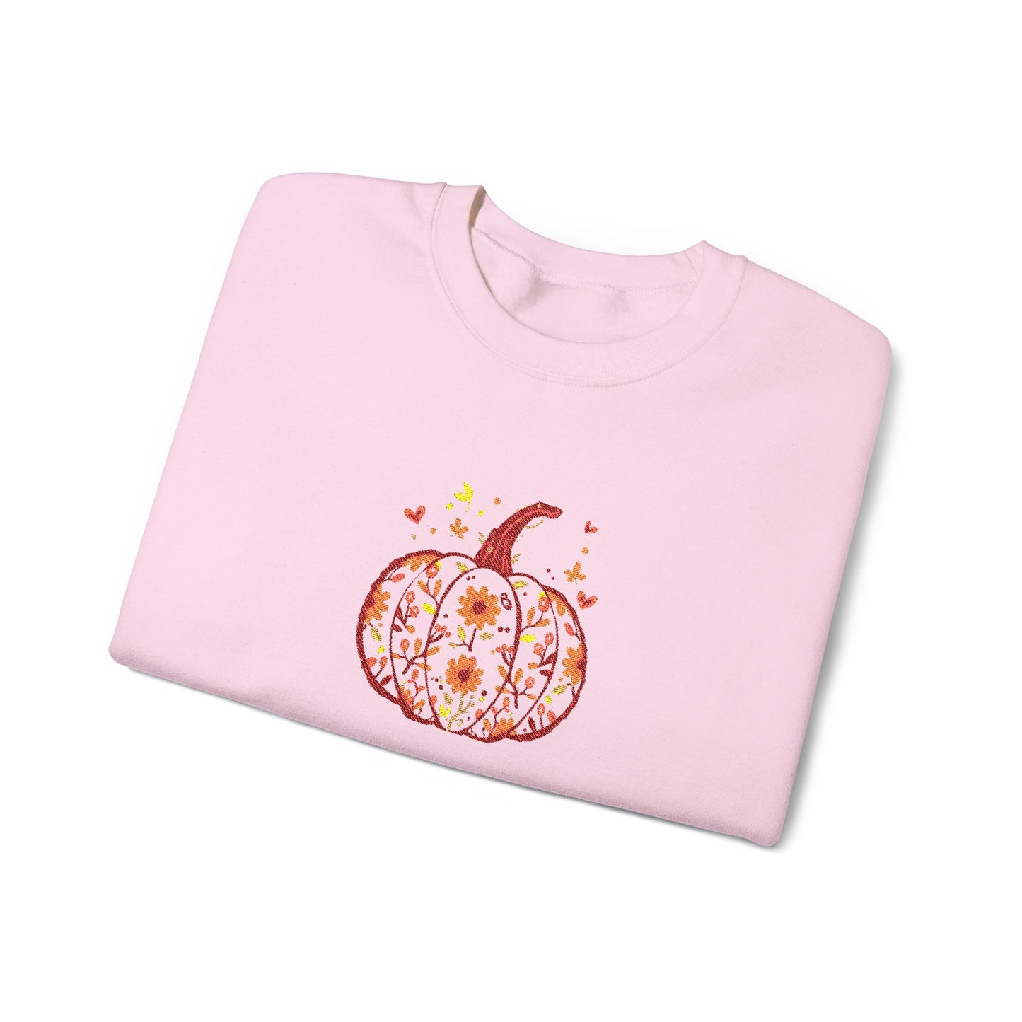 Embroidered Autumn Vibes Pumpkin Sweatshirt