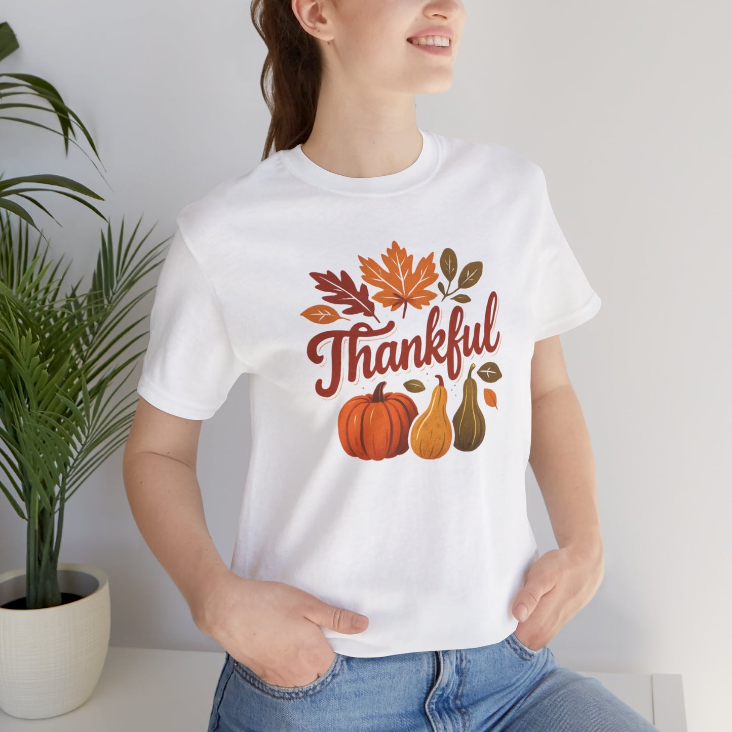 Fall Harvest Thankful Tee, Autumn Shirt, Thanksgiving Gift, Cozy Casual Wear, Unisex Fall Tee, Seasonal Apparel