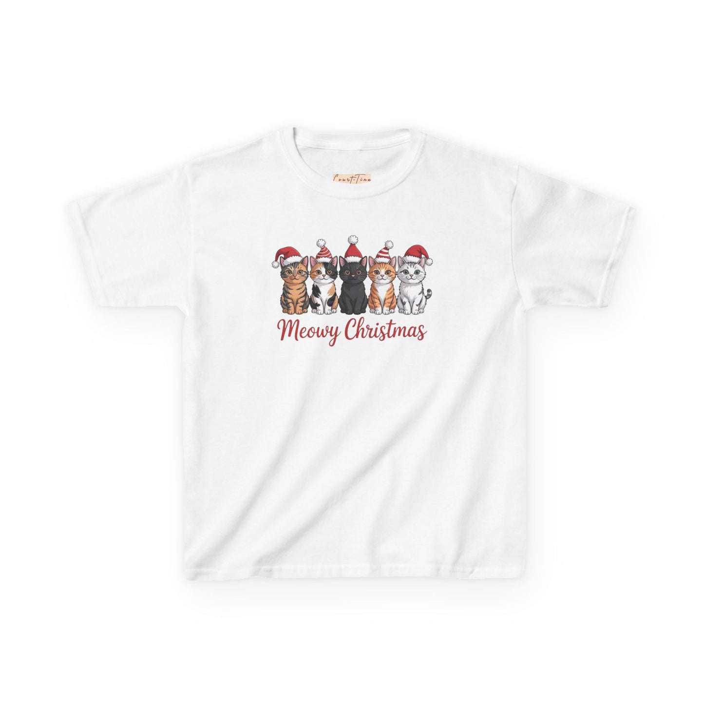 Meowy Christmas Kids Tee