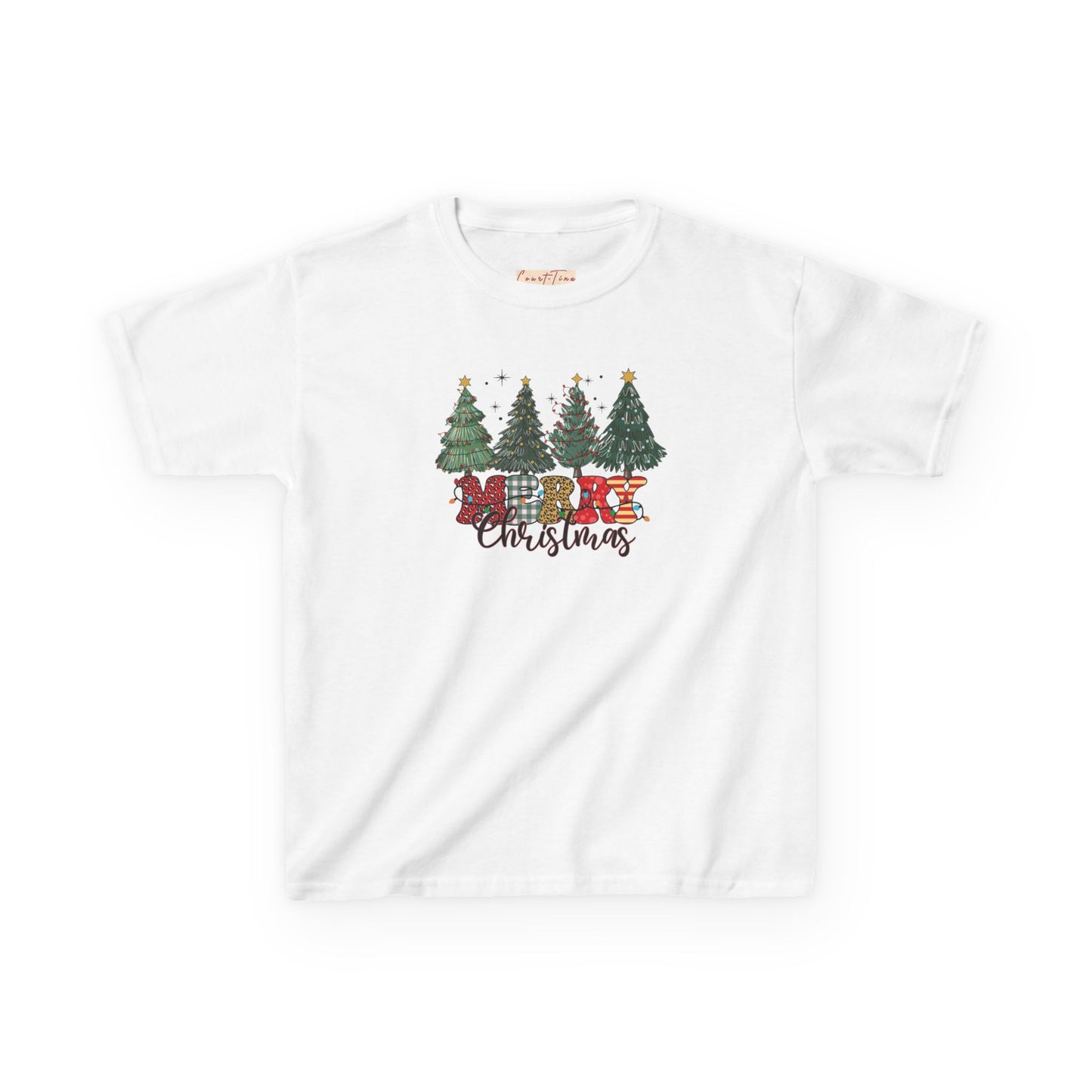 Merry Christmas Festive Kids Tee - Merry Christmas Design, Holiday Gift, Fun Family Outfits, Cute Christmas Apparel, Winter Merch