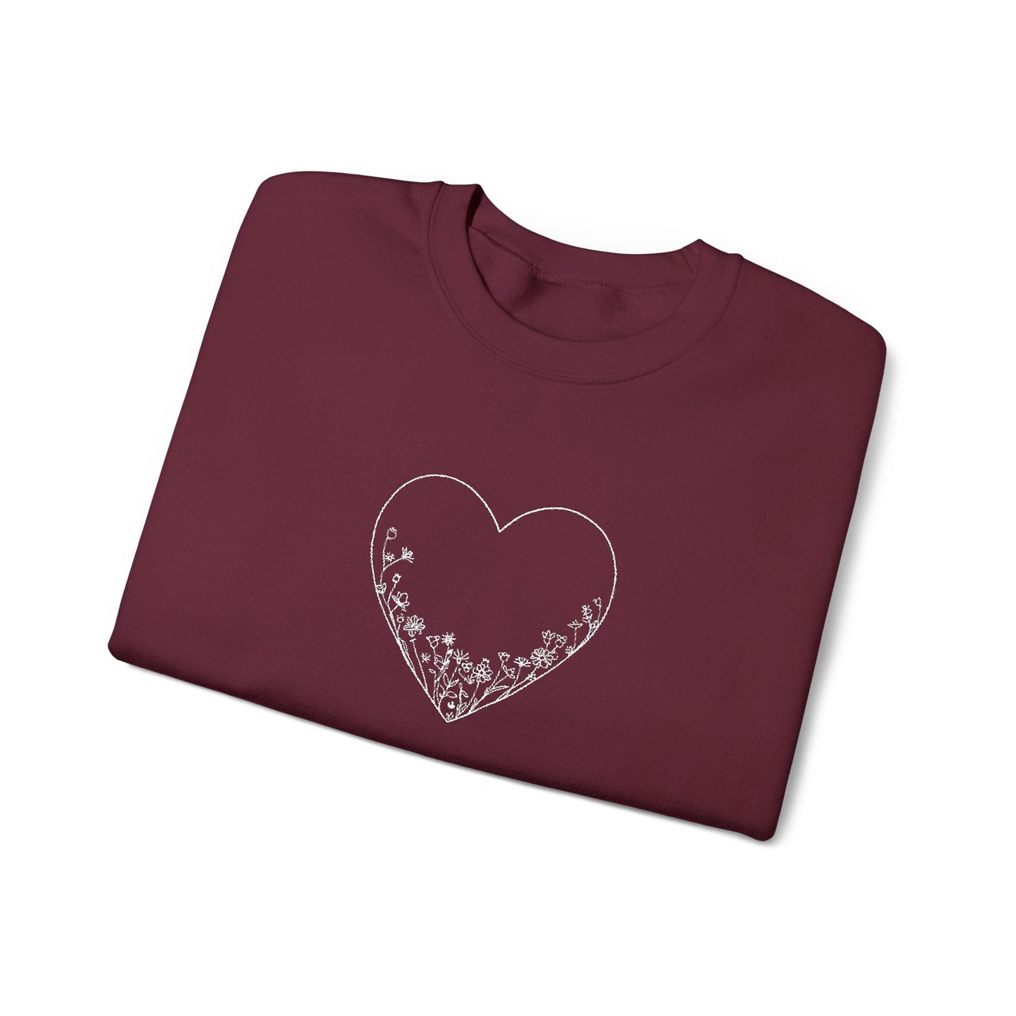 Heartfelt Love Crewneck Sweatshirt - Cozy Gift, Casual Wear, Valentine's Day, Anniversary, Comfort