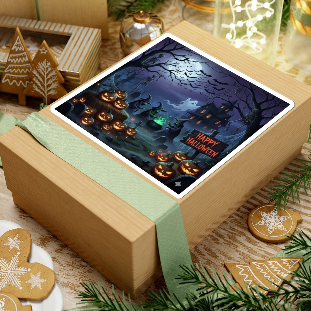 Halloween Kiss-Cut Stickers, Spooky Decor, Trick or Treat, Fall Festival, Party Favors, Boo-tiful Halloween