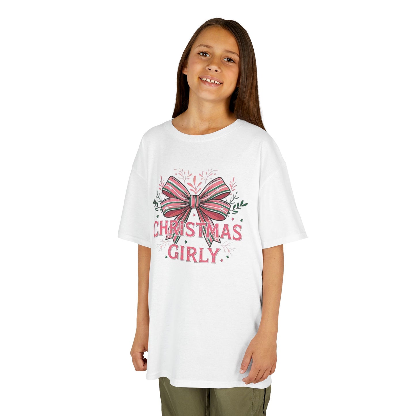 Cute Christmas Tee for Kids, Holiday Gift, Girly T-Shirt, Festive Apparel, Fun Christmas Outfit, Xmas Shirt for Girls