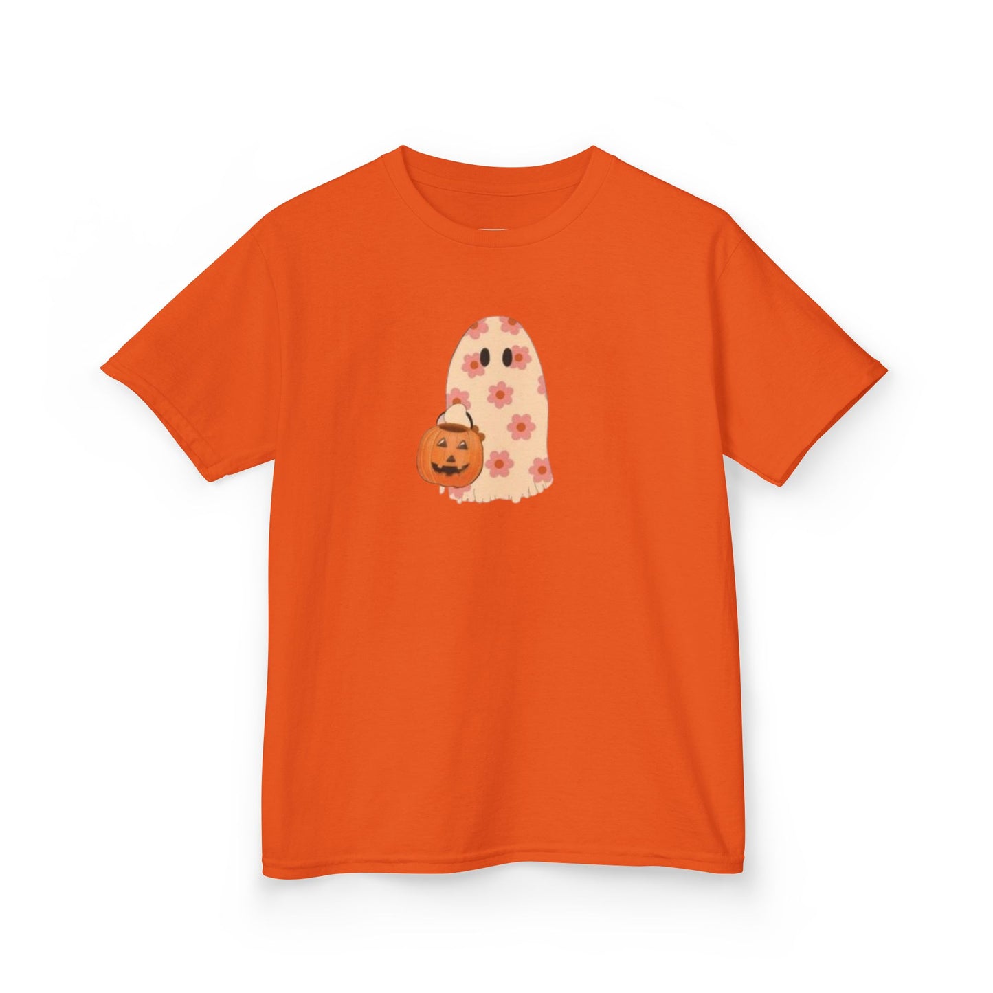 Halloween Kids Tee, Cute Ghost and Pumpkin, Kids Halloween Shirt, Fun Fall Apparel, Trick or Treat Tee, Kids Costume Top