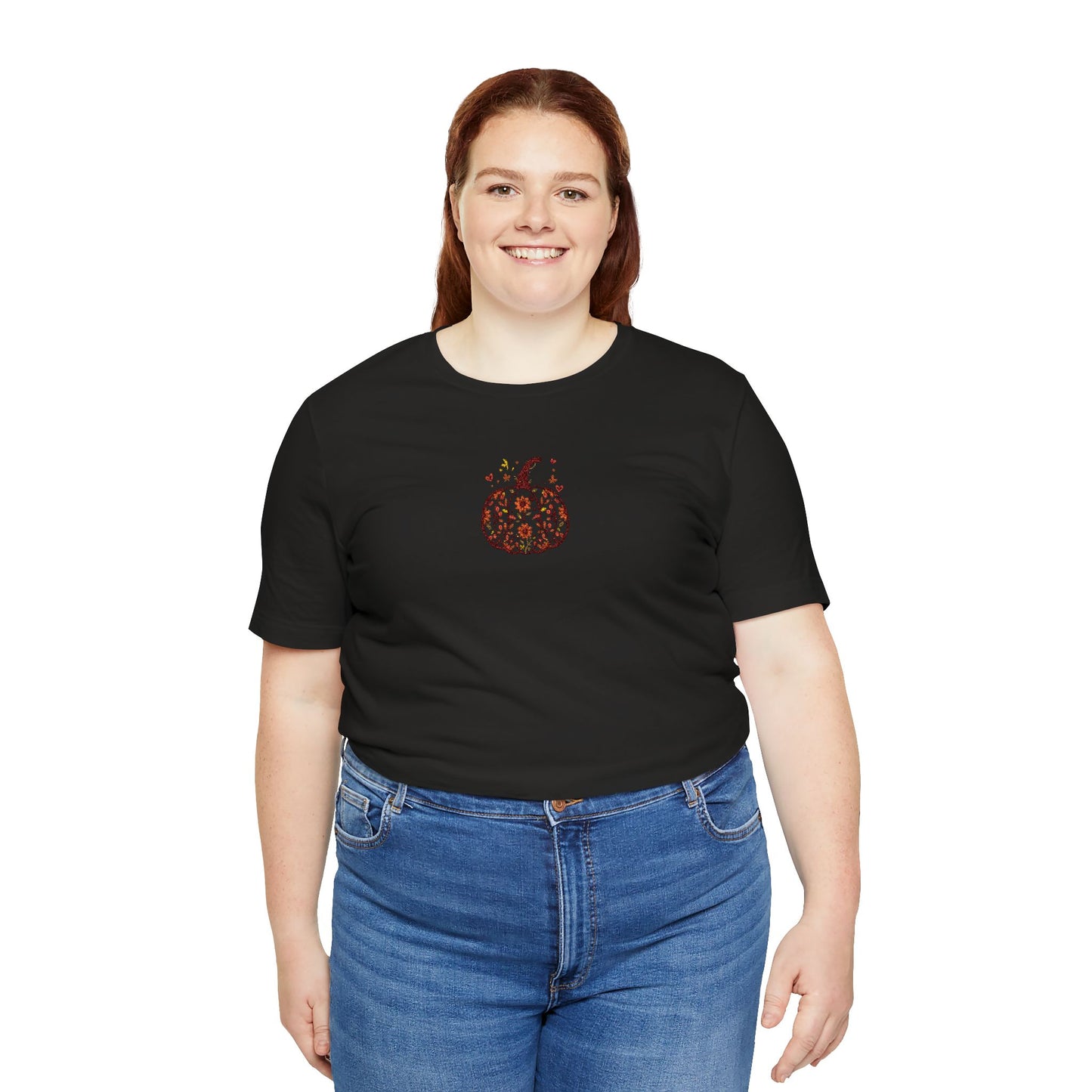 Pumpkin Embroidered Tee