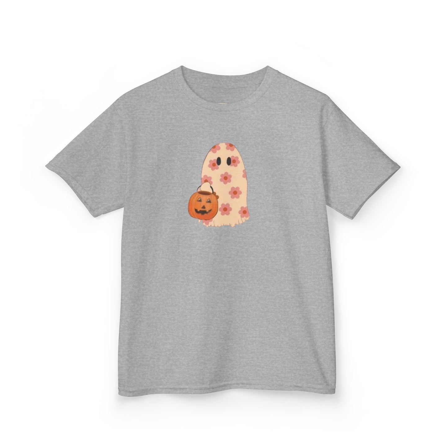 Halloween Kids Tee, Cute Ghost and Pumpkin, Kids Halloween Shirt, Fun Fall Apparel, Trick or Treat Tee, Kids Costume Top