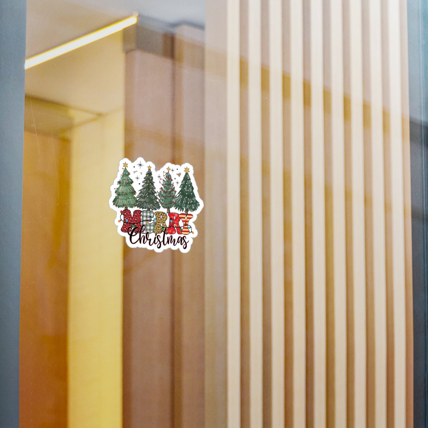 Merry Christmas Kiss-Cut Vinyl Decals – Festive Holiday Stickers for Home Decor, Gifts, Scrapbooking, and Crafting