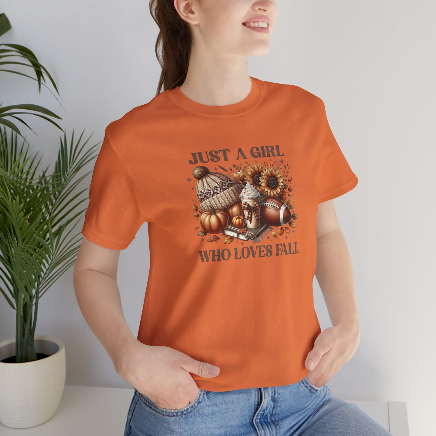 Fall Lover Tee, Just a Girl Who Loves Fall Shirt, Autumn Graphic Tee, Seasonal Sweatshirt, Cozy Fall Apparel, Thanksgiving Gift