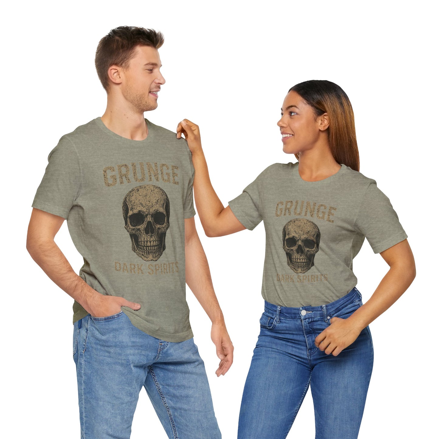 Grunge Skull Graphic Tee, Unisex T-Shirt for Music Lovers, Alternative Fashion, Casual Wear, Halloween Party, Vintage Style