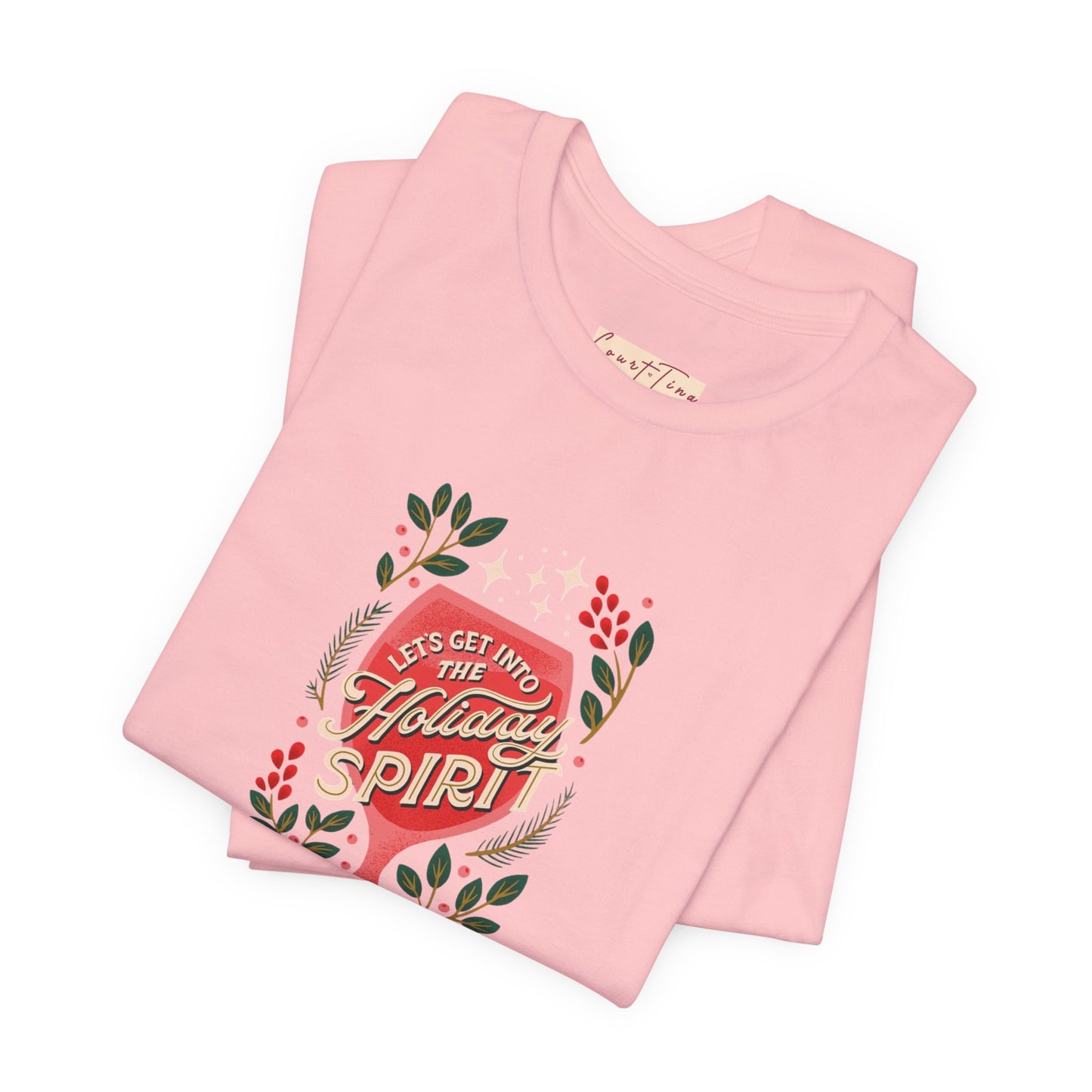 Holiday Spirit Short Sleeve Tee - Unisex Jersey T-Shirt, Festive Casual Wear, Christmas Gift, Family Gatherings, Seasonal Apparel