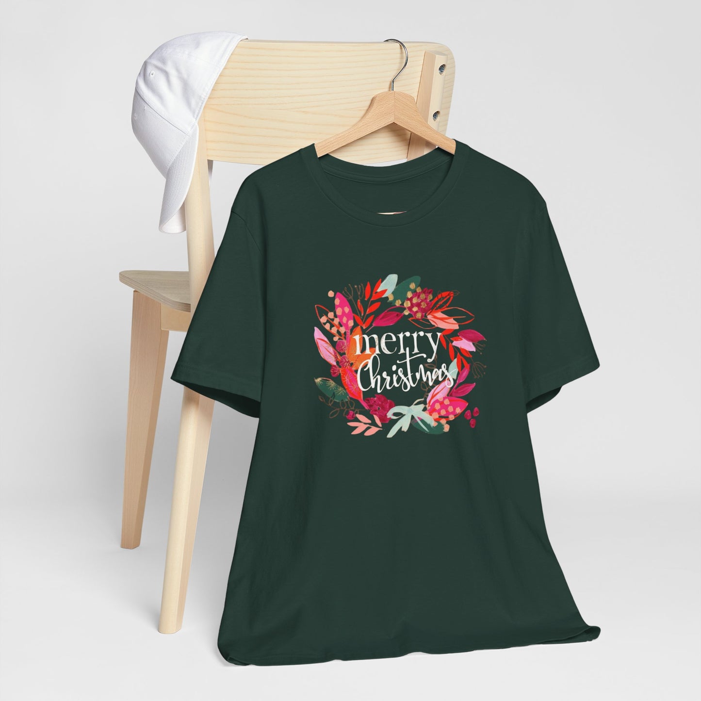 Merry Christmas Unisex Tee, Holiday Shirt, Gift for Him/Her, Festive T-Shirt, Cozy Christmas Wear, Seasonal Apparel