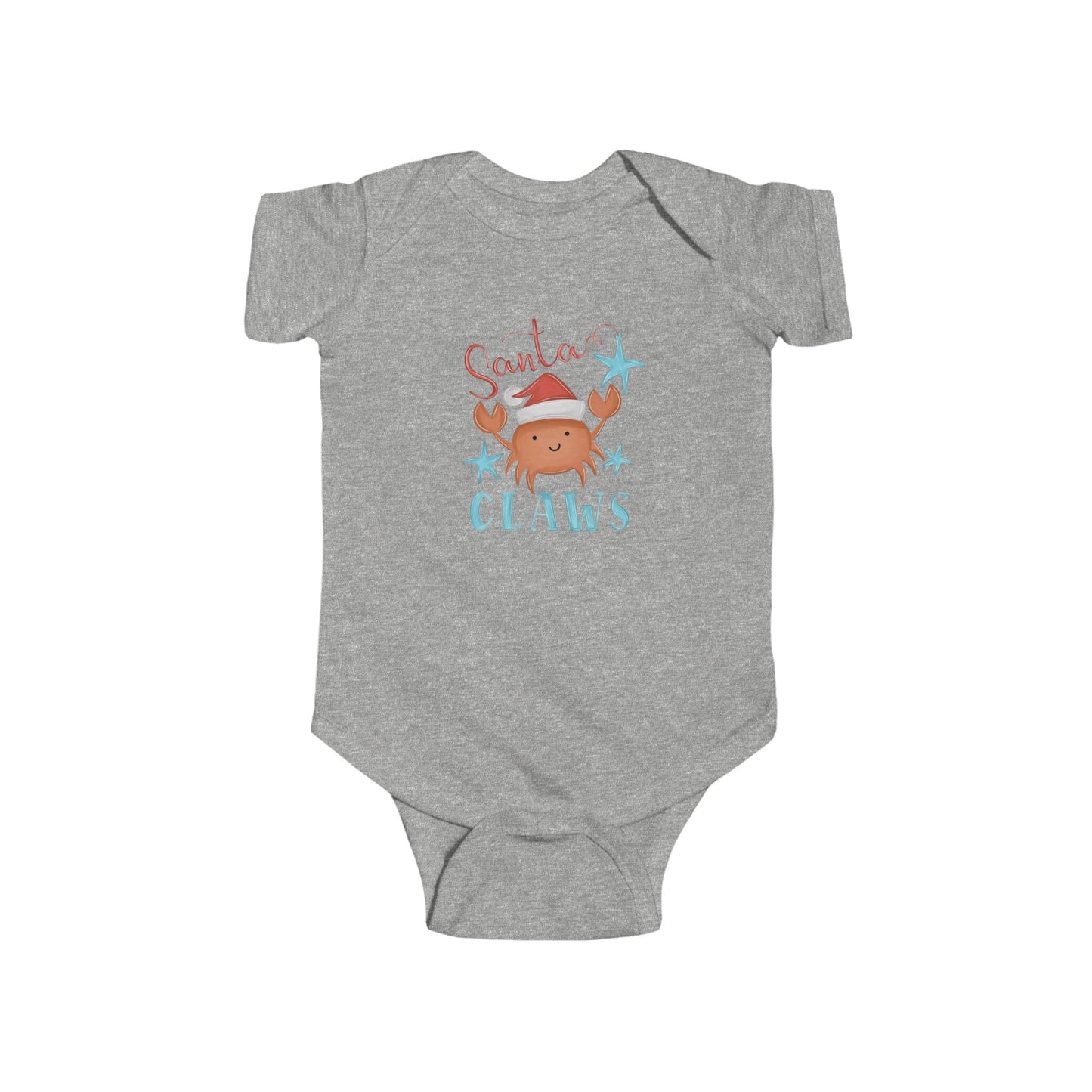 Cute Santa Crab Infants Bodysuit