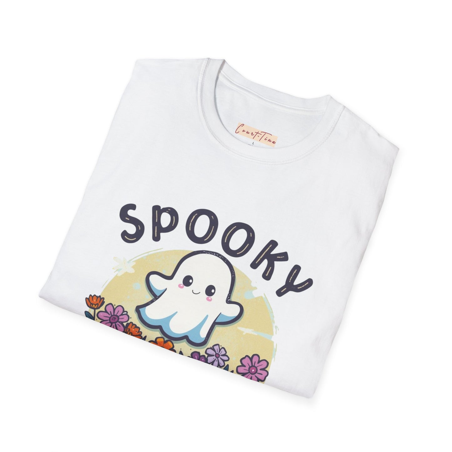 Spooky Season T-Shirt, Halloween Tee, Ghost Graphic Shirt, Fall Apparel, Cute Casual Top