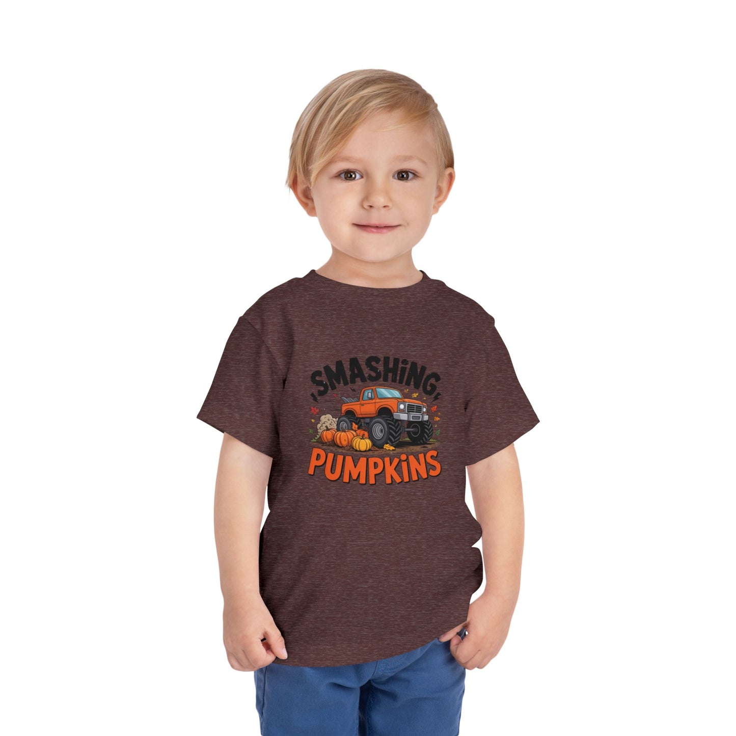 Toddler Smashing Pumpkins Tee - Adorable 'Smashing Pumpkins' Graphic, Perfect for Fall, Halloween, Kids' Costume, Pumpkin Patch