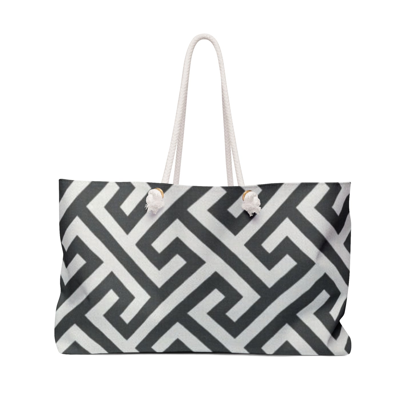 Chic Geometric Weekender Bag, Travel Tote, Beach Bag, Overnight Bag, Stylish Carryall for Weekend Getaways
