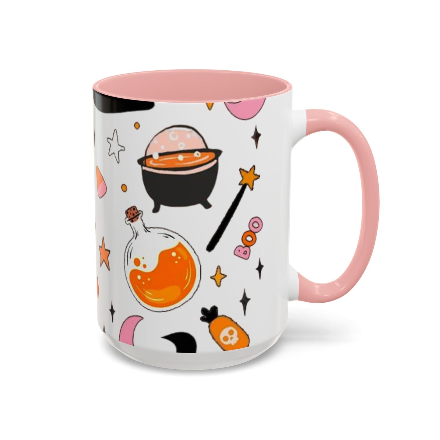 Halloween Accent Coffee Mug - Spooky Cute Designs, Perfect for Fall Décor, Pumpkin, Trick-or-Treat, Autumn Gift, Kids & Adults