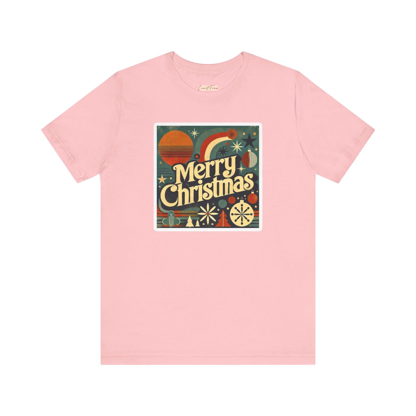 Vintage Retro Merry Christmas Unisex Short Sleeve Tee, Holiday Gift, Festive Shirt, Christmas Apparel, Casual Wear