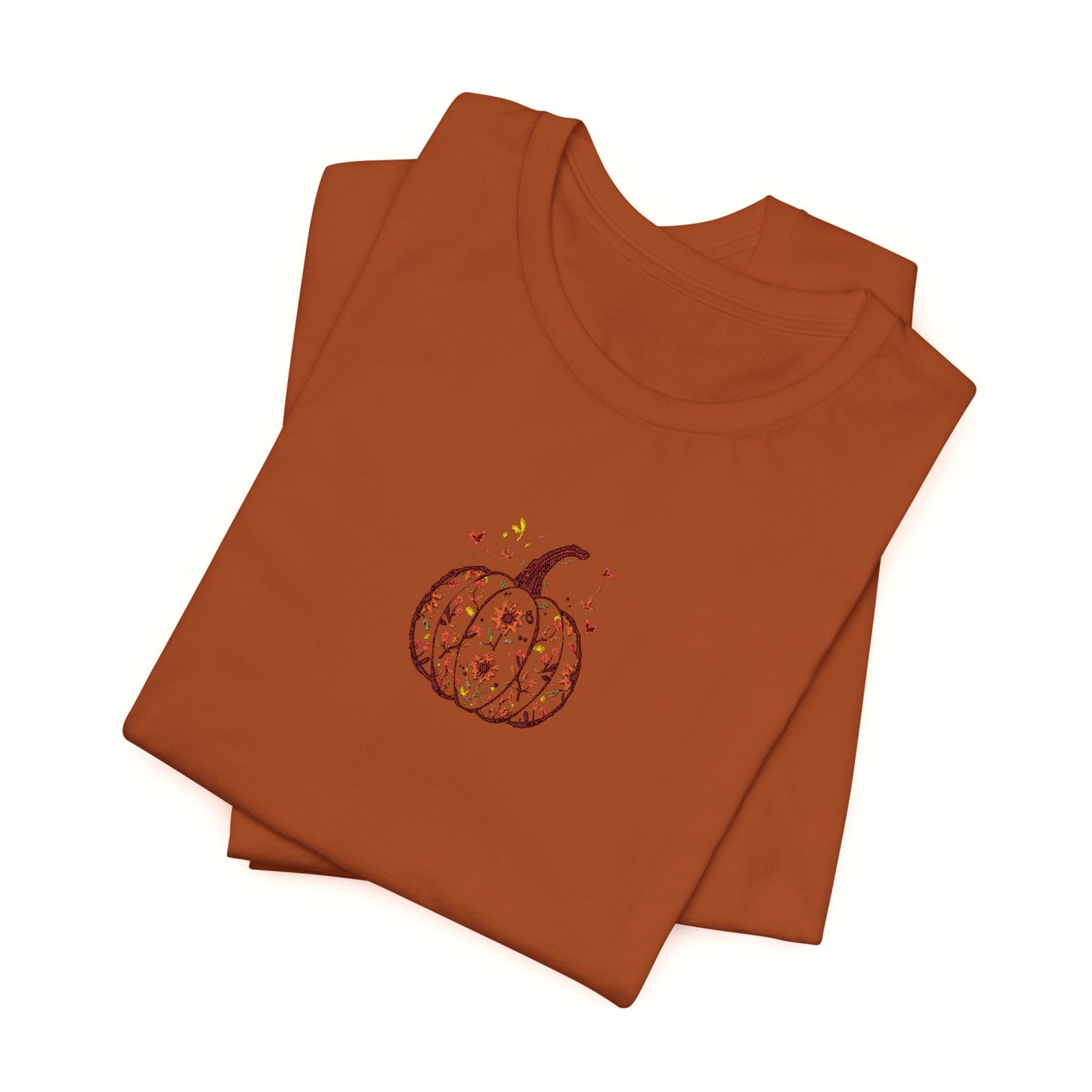 Pumpkin Embroidered Tee