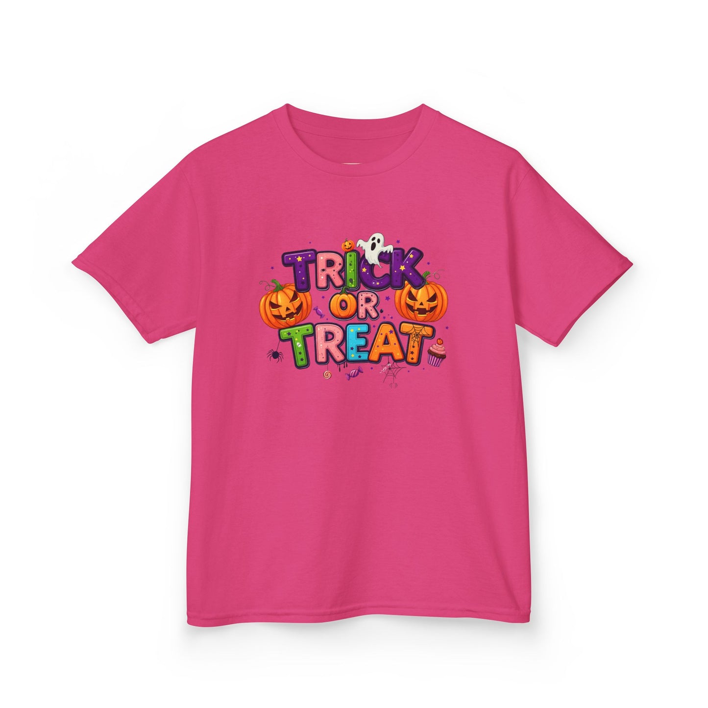 Kids Halloween Tee - Trick or Treat T-Shirt, Perfect for Halloween Parties, Costume, Pumpkin Designs, Fun Kids Apparel