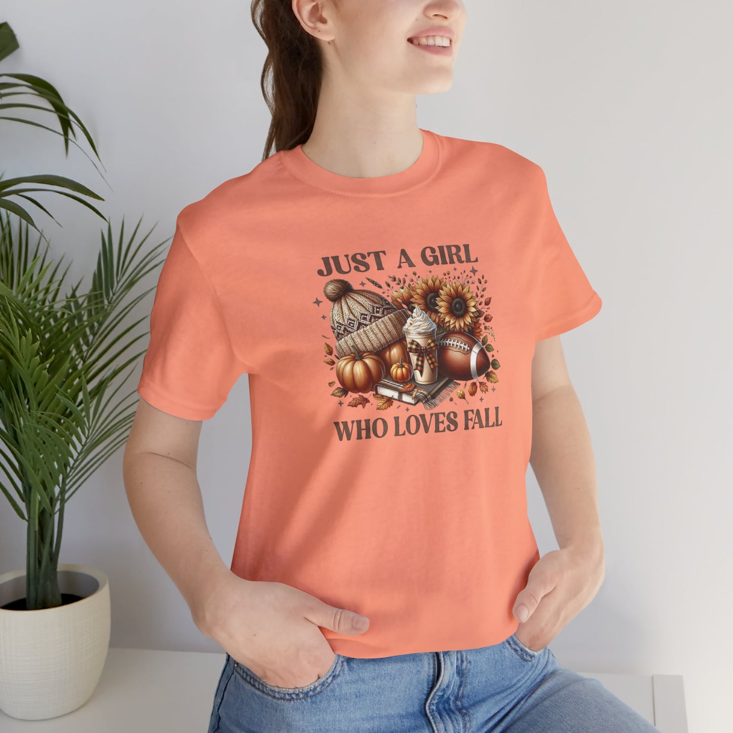 Fall Lover Tee, Just a Girl Who Loves Fall Shirt, Autumn Graphic Tee, Seasonal Sweatshirt, Cozy Fall Apparel, Thanksgiving Gift