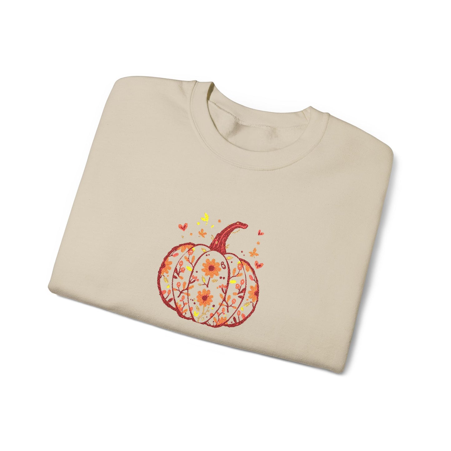 Embroidered Autumn Vibes Pumpkin Sweatshirt