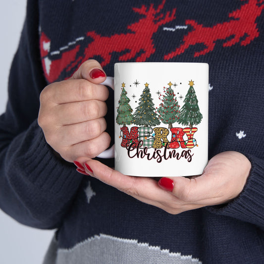 Festive Christmas Mug - Holiday Drinkware, Perfect Gift for Christmas, Seasonal Decor, Hot Cocoa, Winter Celebrations, Cute Holiday Design