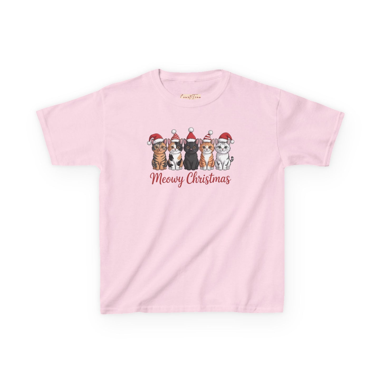 Meowy Christmas Kids Tee