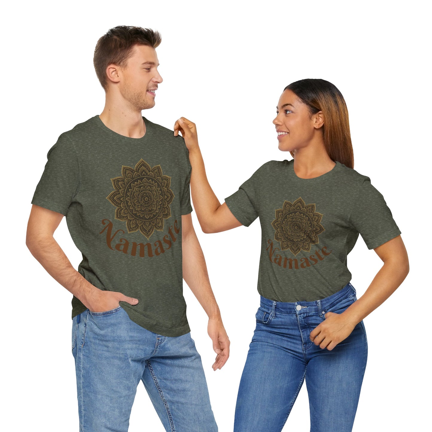 Bohemian Mandala Unisex Jersey Tee - Casual Wear, Graphic T-Shirt, Gift for Yoga Lovers, Spiritual Apparel, Everyday Comfort